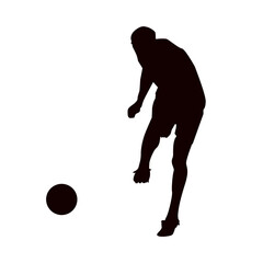 silhouette of football player
