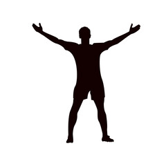 silhouette of football player
