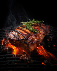 Juicy piece of grilled meat