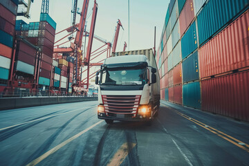 Cargo Road Drive, Big Car Vehicle Travel, Logistics Business Transportation