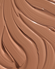 Makeup foundation, beige concealer swatch smudge smear. BB CC cream texture