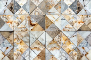 Marble geometric tile pattern
