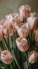 Pink Tulips Bouquet in Vase