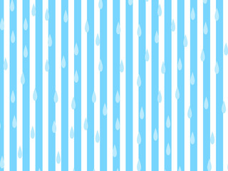 雨＆ストライプ背景A：青