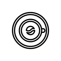 Cup of coffee line icon. Drinks icon. Coffee icon isolated on white background. Transparent background, minimalist symbol. Vector images