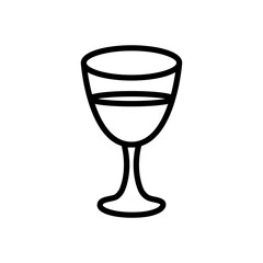 Glass of water icon. Drinks icon. Drinks icon isolated on white background. Transparent background, minimalist symbol. Vector images