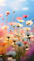 Cluster of Flowers Nestled in Grass