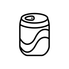 Energy drink line icon. Drinks icon. Soda icon isolated on white background. Transparent background, minimalist symbol. Vector images