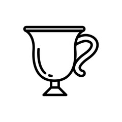 Glass icon. Drinks icon. Drinks icon isolated on white background. Transparent background, minimalist symbol. Vector images