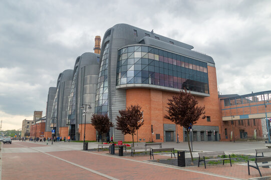 Lodz, Poland - April 14, 2024: EC1, former power station in Lodz.