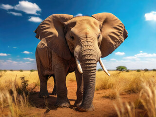 Funny elephant majestic large animal.