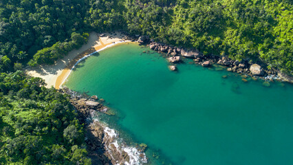 Ocean and coastline, Ubatuba, Brazil