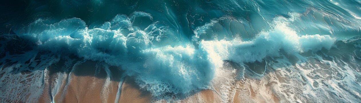 The photo shows the power and beauty of the ocean