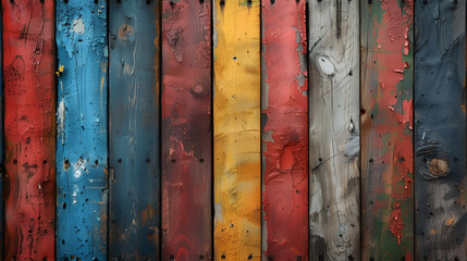 Old Grungy Colorful Wood Background,
Background or wallpaper of colorful color painted wooden boards
