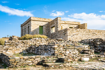 Traditional Greek style stone houses in Kastro village, Sifnos, Cyclades Islands, Greece