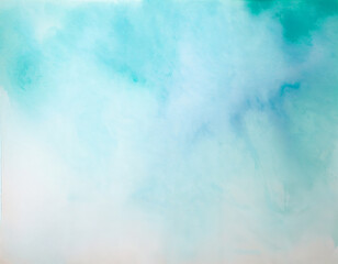 watercolor background with teal, blue and yellow gold streaks, watercolour wash, ocean, design, unity