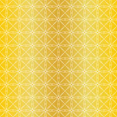  Geometric, square, abstract pattern of white lines on a gold background