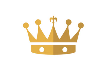 a gold crown with dots and a fleur-de-lis