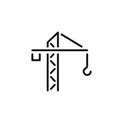 crane machine steel tower icon