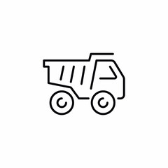 dump truck vehicle heavy icon