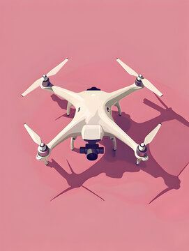 Drone flat style illustration 