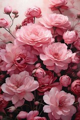 A beautiful arrangement of pink flowers. 