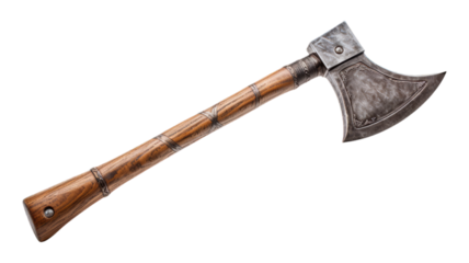 Axe isolated on transparent png background. Generative ai