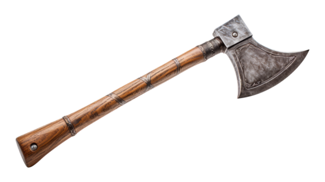 Axe isolated on transparent png background. Generative ai