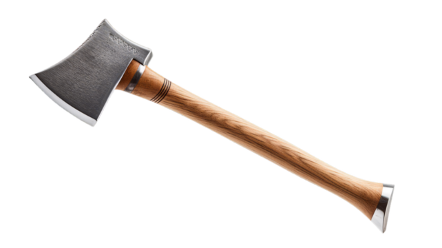 Axe isolated on transparent png background. Generative ai
