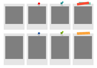 Obraz premium インスタントフィルムのイラストのセット 