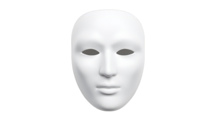 Face Mask isolated on transparent png background. Generative ai