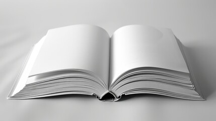 Fototapeta premium Blank pages tell stories of the Minimalist Savings Crisis in a wordless world.