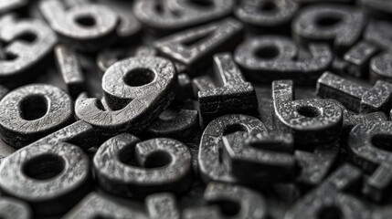 Numeric symbols hint at the silent struggle of the Minimalist Savings Crisis.