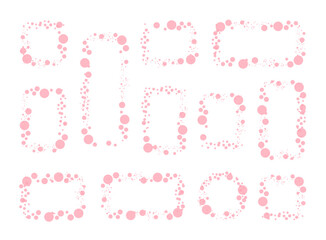 Soap bubble frame. Ball decoration. Vector drawing. Collection of design elements.