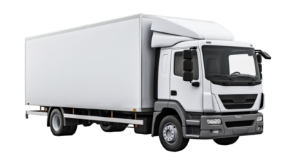 Delivery Truck isolated on transparent png background. Generative ai
