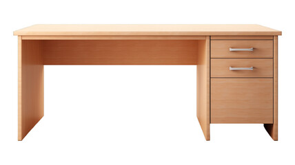 desk isolated on transparent png background. Generative ai