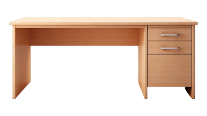 desk isolated on transparent png background. Generative ai