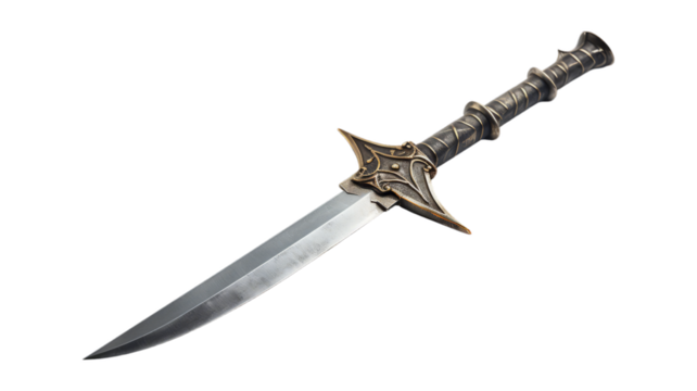 Dagger isolated on transparent png background. Generative ai