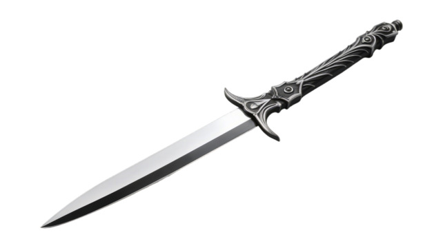 Dagger isolated on transparent png background. Generative ai
