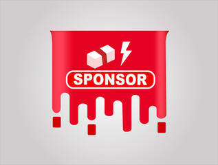 red flat sale web banner for sponsor banner and poster 