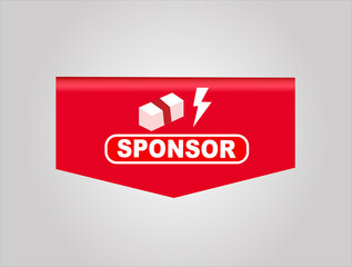 red flat sale web banner for sponsor banner and poster 