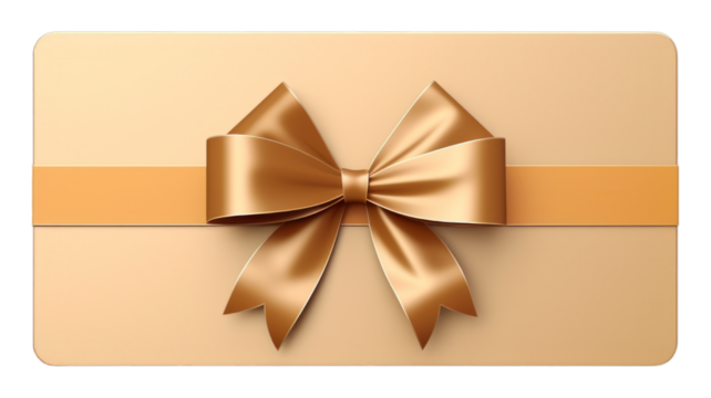Gift Card isolated on transparent png background. Generative ai