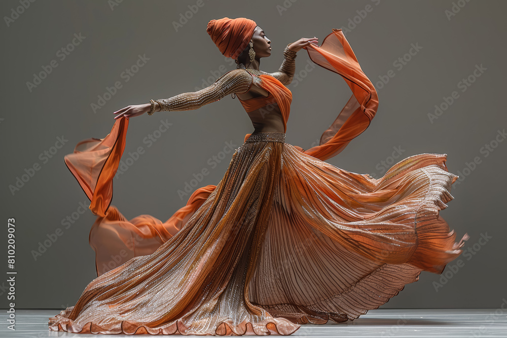 Poster a captivating performance by a virtuoso dancer, their movements fluid and expressive, captivating au