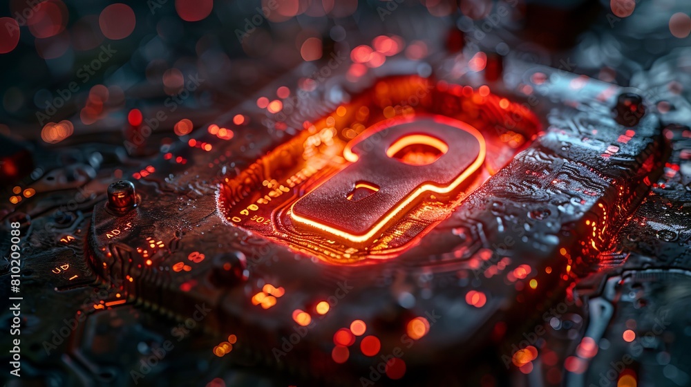 Poster an industry professional improves security network. cybersecurity, network monitoring, data protecti