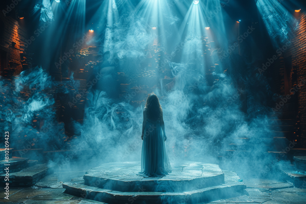 Poster a captivating stage performance that transports audiences to another world, its actors embodying cha
