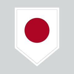 Japan Flag in Shield Shape Frame