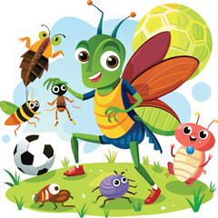 Colorful Beetle bug vector illustration. Insect vector art