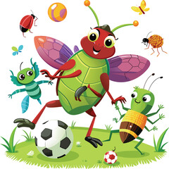 Colorful Beetle bug vector illustration. Insect vector art