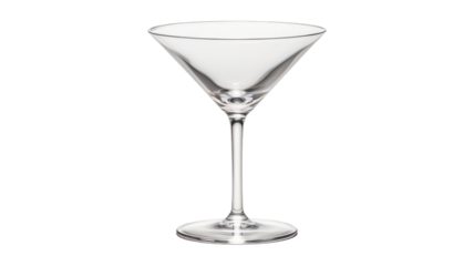 Martini Glass isolated on transparent png background. Generative ai