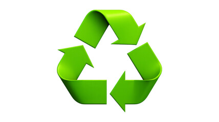Recycling Symbol isolated on transparent png background. Generative ai